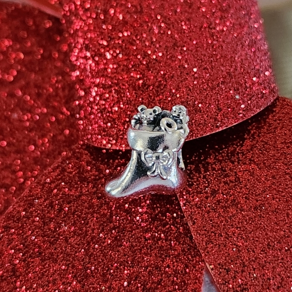 Pandora Jewelry - PANDORA Santa's Christmas Stocking with Ribbon Bracelet Charm/Bead 925 Sterling